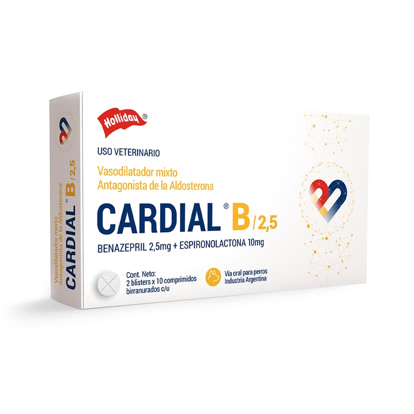 Cardial B para Perro 2,5mg 20 Tabletas