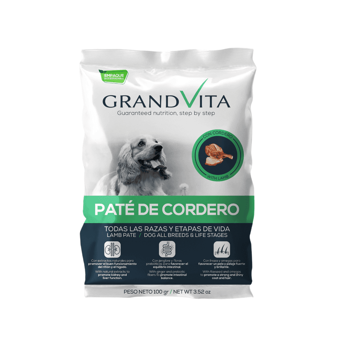 Comida Húmeda para perro Grand Vita Paté Cordero