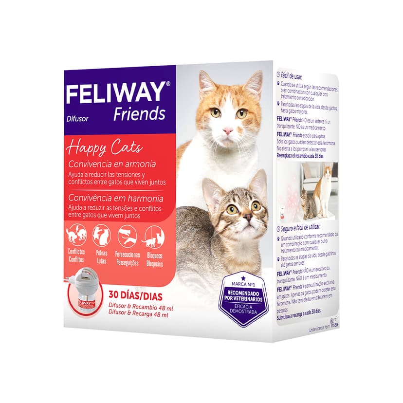 Difusor para gatos Feliway Friends + Recarga 48 ml